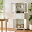 Armoire de rangement de 67 po de hauteur avec portes et tablettes Grande armoire de rangement pour garde-manger avec tiroir Grande armoire de rangement pour la cuisine