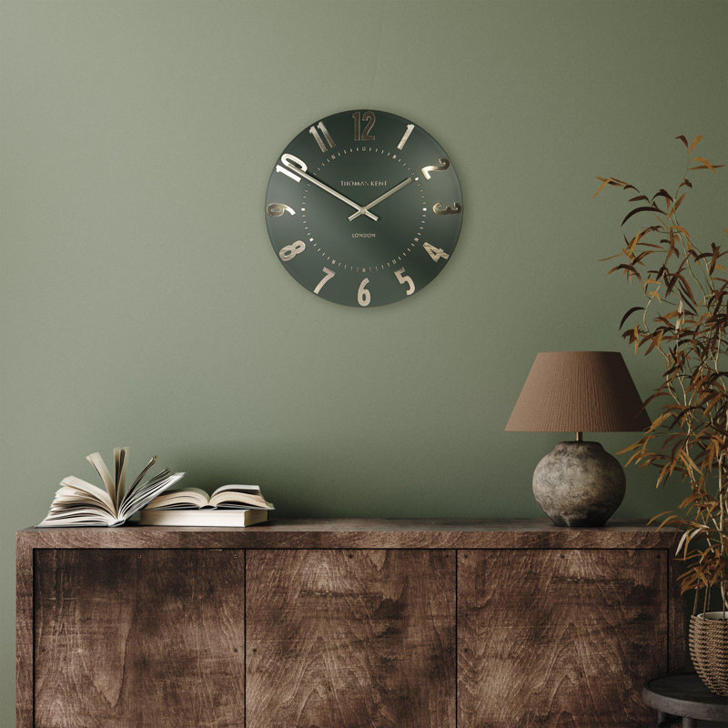 Wall Clock, 30cm H x 30cm W x 3.50cm D, Green