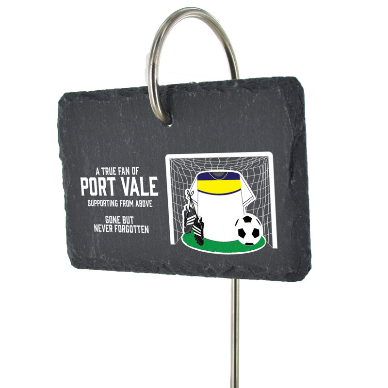Bonns Port Vale Fan Football Slate Grave Marker Memorial Plaque