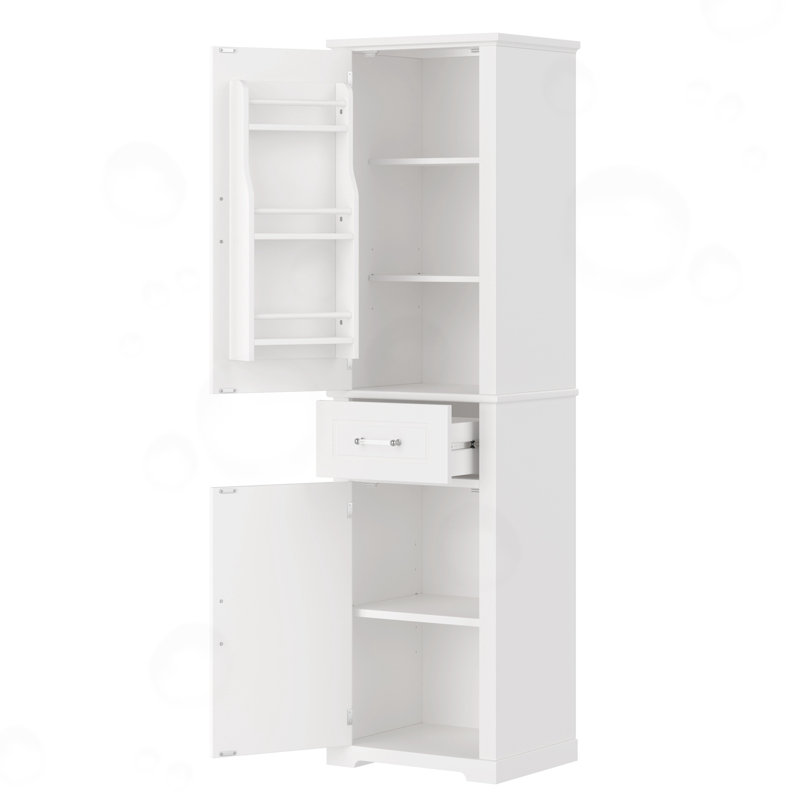 Armoire haute avec 2 portes Galyon, Blanc