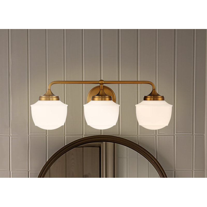 Mercer41 Akriti - 3 Light Bath Vanity, Antique Brass