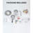 Single Handle 2-Spray Round Rain Shower Faucet Set 1.8 GPM With High Pressure Shower Head Hand Shower In Polished Chrome