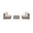 24.4'' Wide Steel Loveseat with Cushions-1313940833