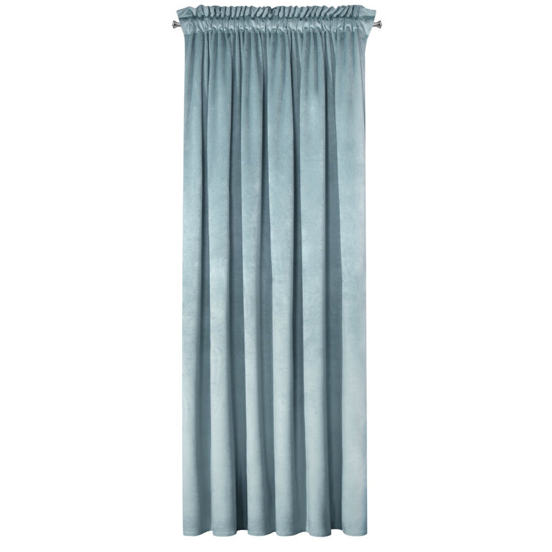 Melanie Polyester Blackout Eyelet Curtain Panel, Blue