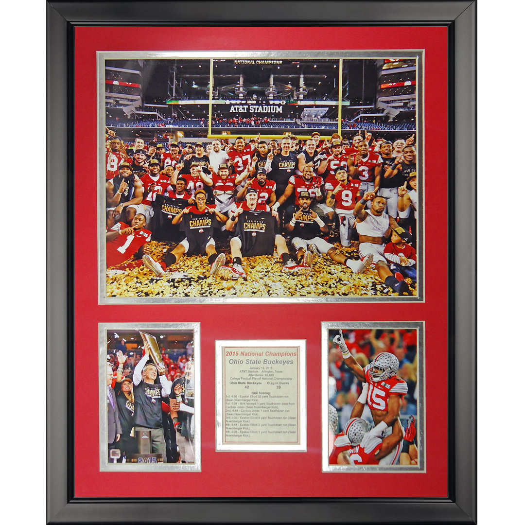 Legends Never Die Ohio State 2014 CFP Football National Champion Celebration Framed Memorabilia Legends Never Die
