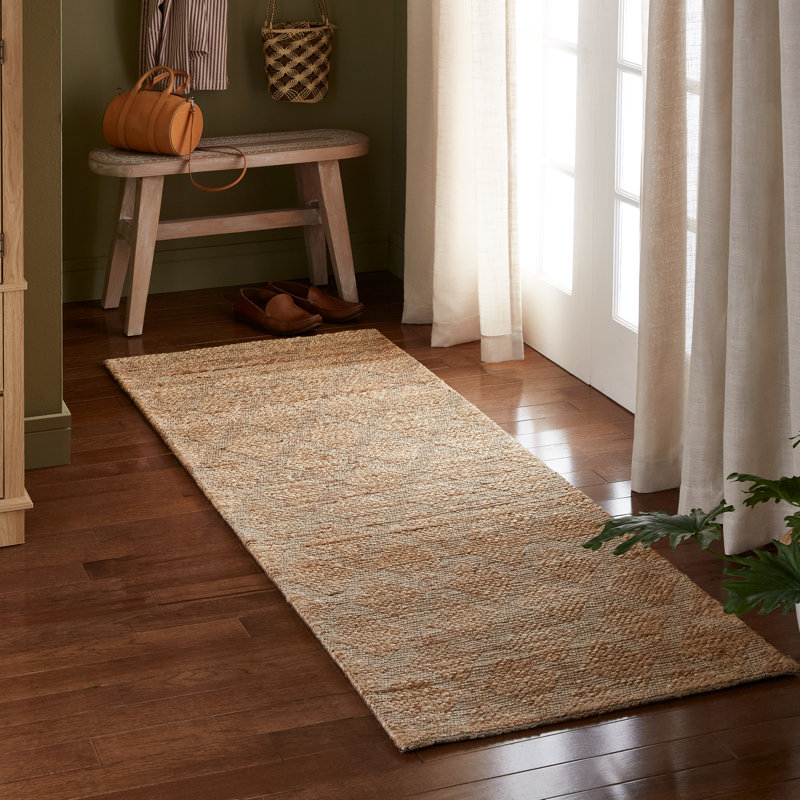 Town & Country Terra Sol Interwoven Diamond Hand-Knotted Area Rug, Runner 2'5" x 7"