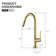 Single Handle High-Arc Kitchen Faucet With Two Function Spray Flow