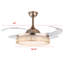 Ventilateur de plafond en cristal 42 po avec télécommande Bergstein