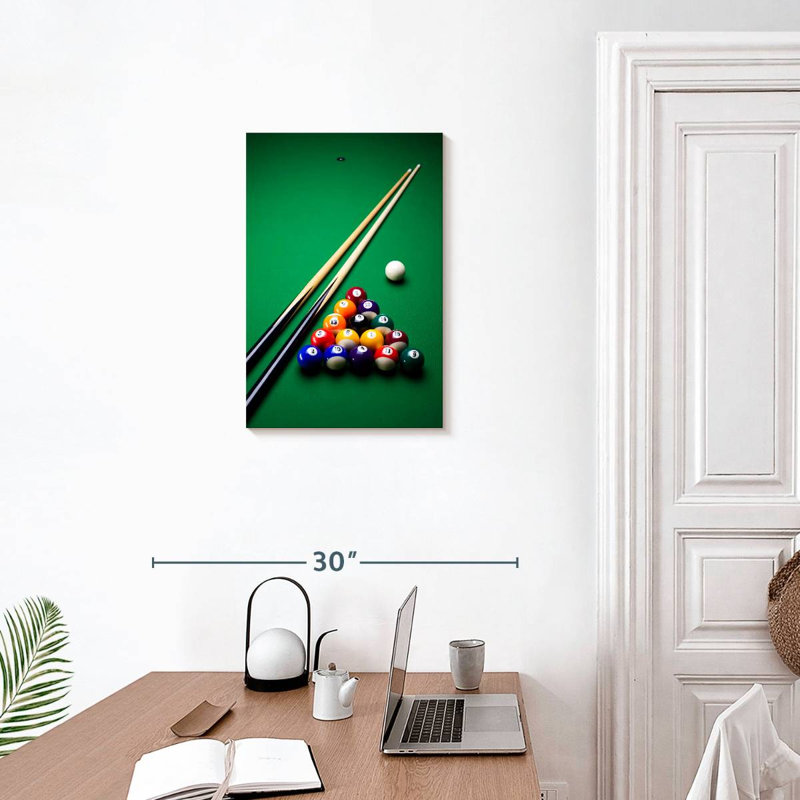 Jeu de billard, H 24 po x l 16 po