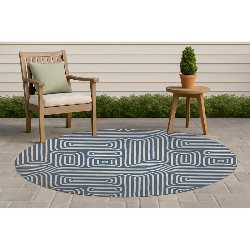 Tapis d'extérieur antidérapant Timeless Walk, Rond 5 pi