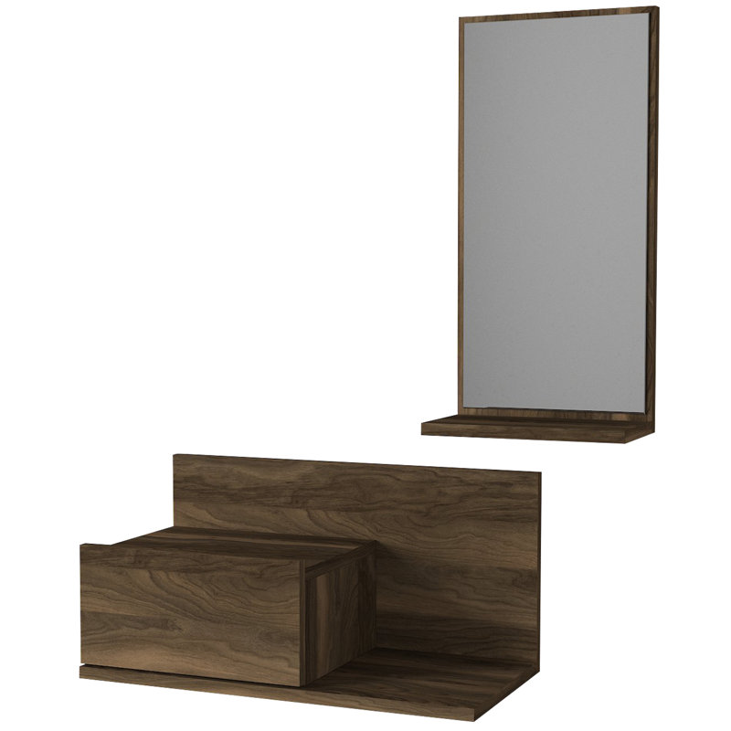 60cm Console Table, Walnut