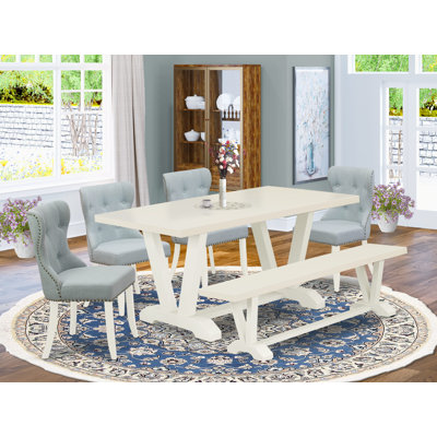 6 - Person Acacia Solid Wood Dining Set by Red Barrel Studio