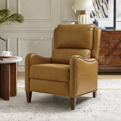 Neliyah 28.75" Wide Genuine Leather Recliner