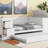 Twin Size Daybed With Storage Arms, Twin Trundle And Charging Station (2 Outlets & 2 Usb Ports), White-2075572211