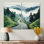 «Road Endless Journey In Green Mountain I», art mural sur toile verte