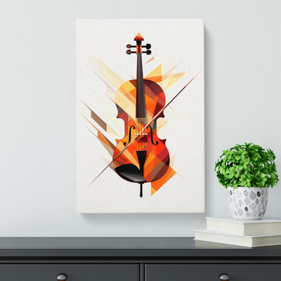 Violin Geometric - Wrapped Canvas