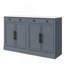 Garde-manger autoportant moderne, rangement pour nourriture buffet, armoire à café avec tiroir, 2 tablettes réglables et 2 tablettes de porte pour la salle à manger, cuisine, ensemble de 2, gris
