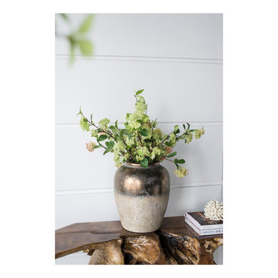 Vase rond en céramique brun Sienna