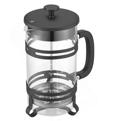 French Press Coffee Maker 34 Oz Borosilicate Glass Coffee Tea Press Silver