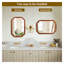 Miroir mural de coin arrondi 20 po x 30 po, finition brun jaunâtre