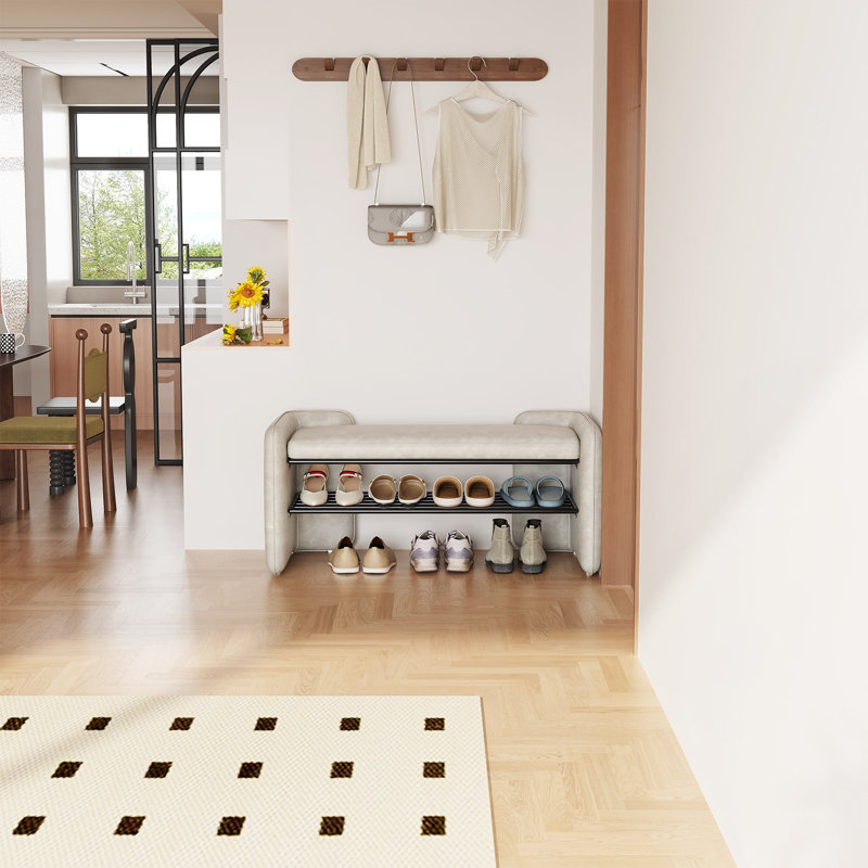 Polyester Upholstered Storage Bench
