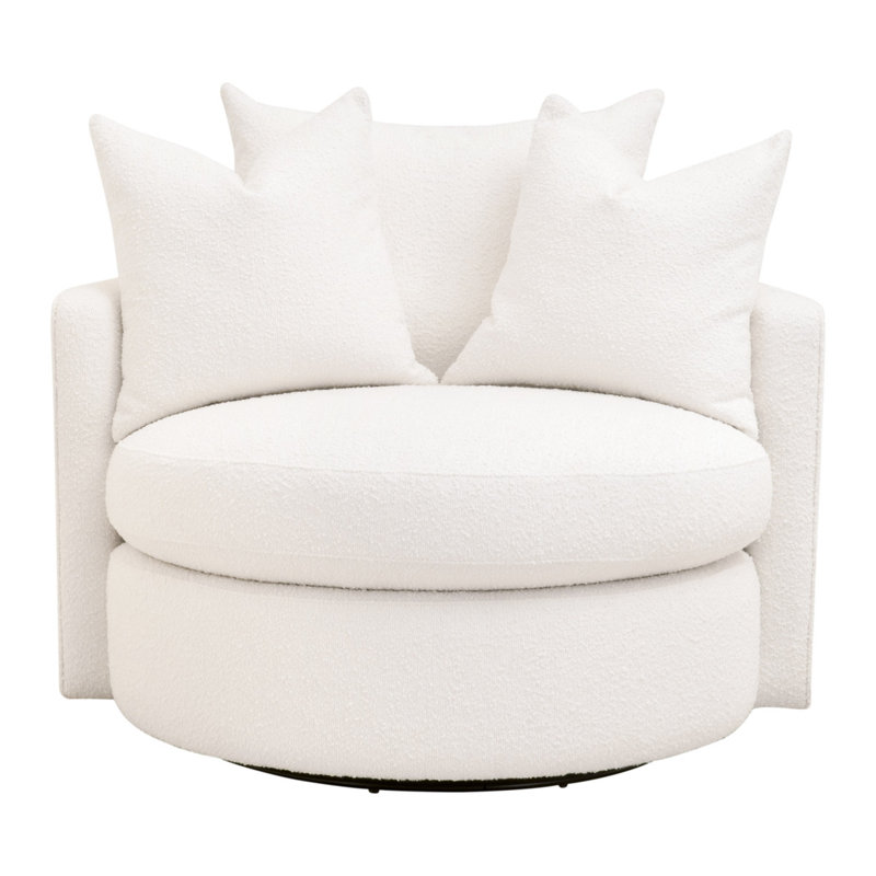 Fauteuil demi-tonneau pivotant rembourré Lourne Petite