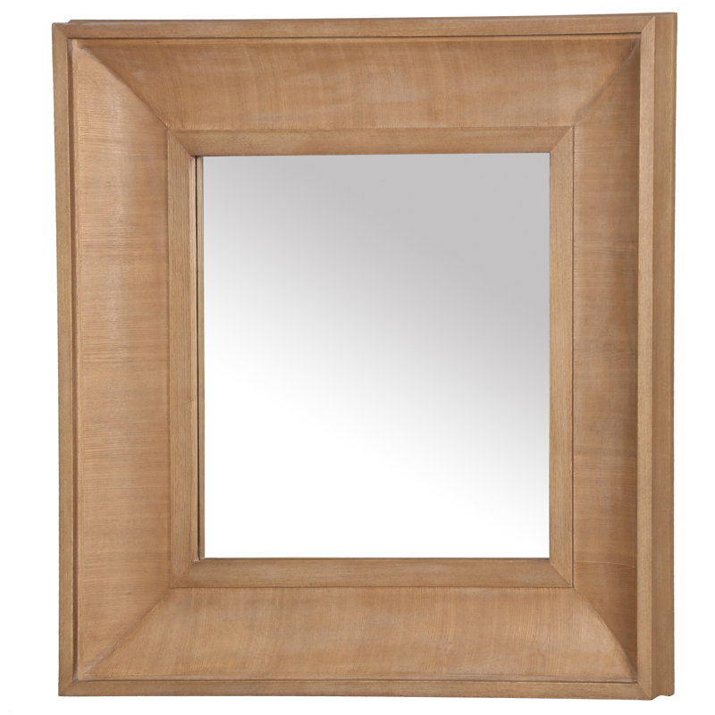 Miroir Kaya, 42,5 po x 42,5 po, Naturel, Carrée