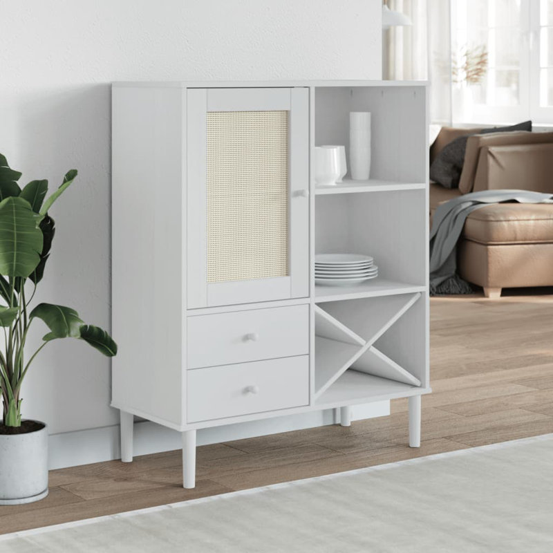 Nadar 1 - Door Rectangle Accent Cabinet, White