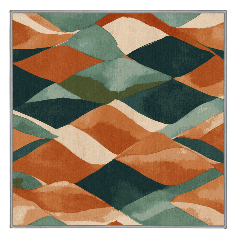 Cerulean Shadows Rug, Square 4'