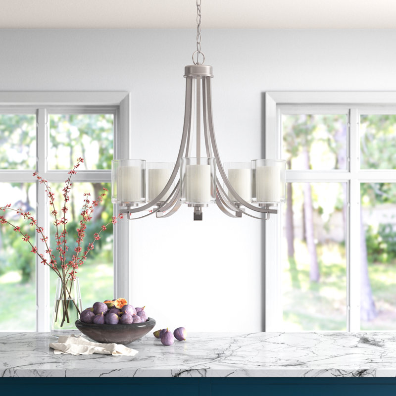 Red Barrel Studio Parsons Studio Brushed Nickel Chandelier