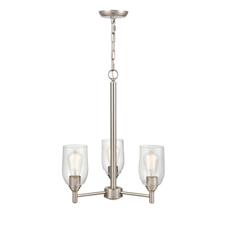 Lustre 3 lumières 18,75, Nickel brossé