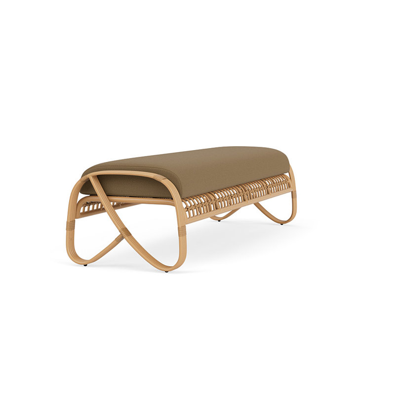 Riviera Outdoor Bench, Reflections Straw