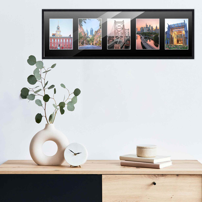 Cadre en bois, 4 po x 6 po, 7,5 po x 23,5 po, Noir