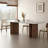 Blue Rectangular Stone with Solid  Manufactured Wood  Dining Table-417933163
