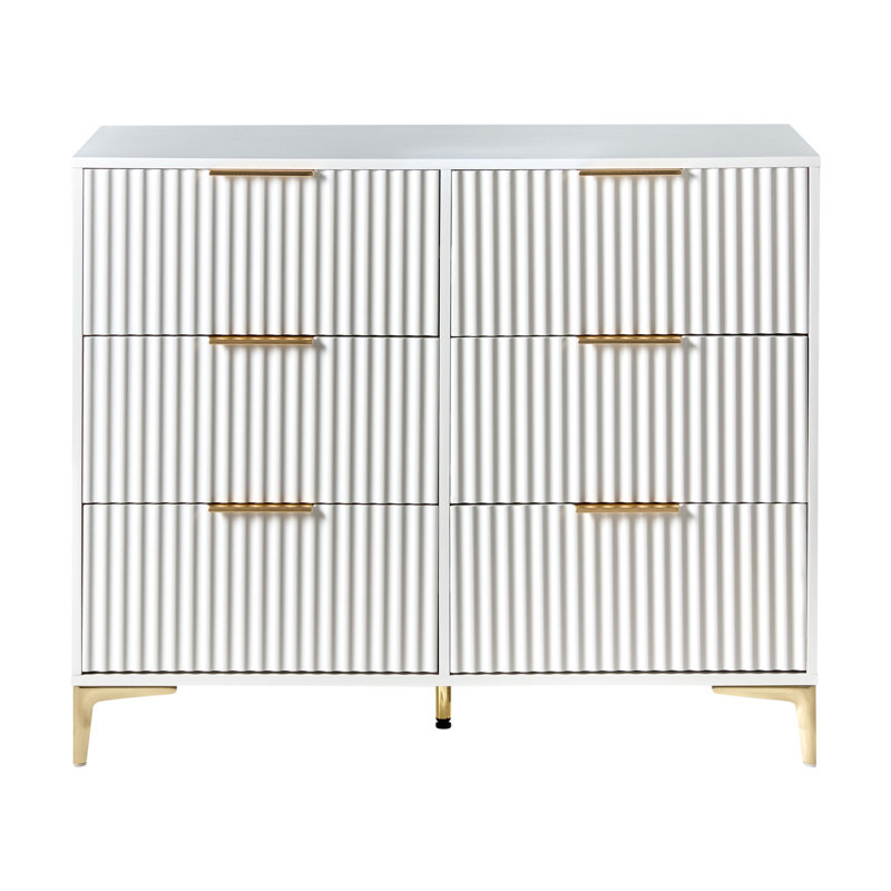 108cm W 6 - Drawer Chest of Drawers, White