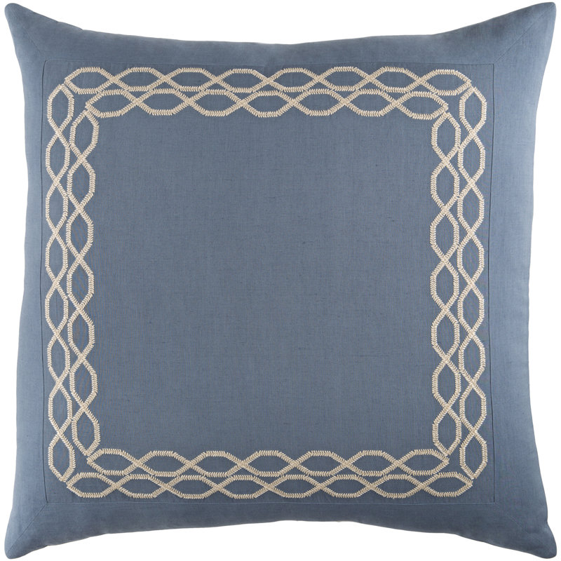 Taie décorative Afia, Standard, Denim / khaki