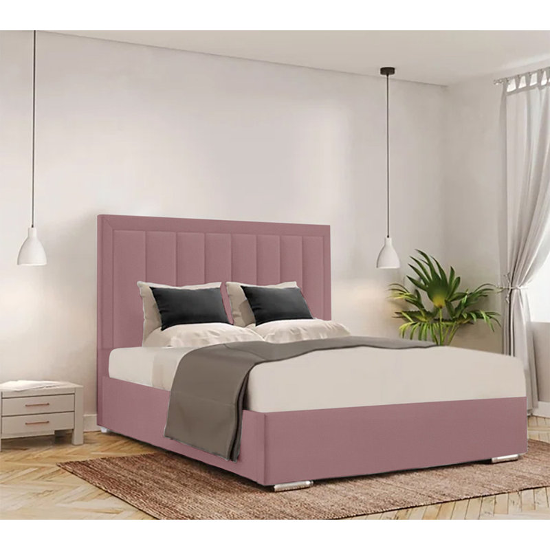 Cenka Upholstered Bed, Lilac, Single (3')