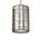 1 - Light Raw Stainless Steel LED Cylinder Pendant