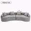 Canapé modulaire incurvé à pleine compression modulaire incurvé gris, canapé-lit en chenille haute densité 30D pour appartement, 800 lb 110 L-531230295