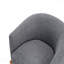 Chaise d'appoint - Confort de style Revêtement gris durable pour cadre de patio extérieur Pieds en bois massif Mobilier de salon de style contemporain 1pc-688994232