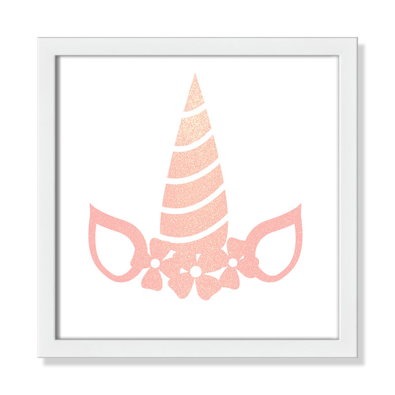 «Be the Unicorn», art encadré 3 ', H 12 po x l 12 po x P 1,18 po, Encadré de boîte blanc