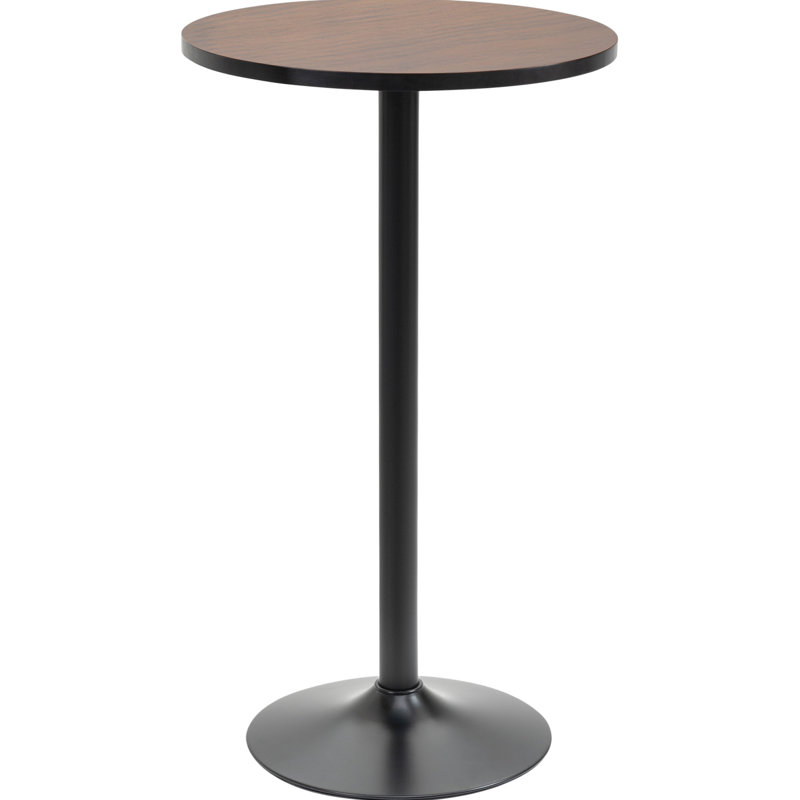 Table de bar d'une hauteur de 42 po avec cadre en bois rustique et en métal - Polyvalent pour un support bistro intérieur et extérieur