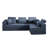 Boneless L Shape Modular Sectional Sofa, Compressed Sectional Sofa Modern Minimalist Style Corduroy Couch,Unfold Into A Bed, Bedroom, Comfy Compressed Sofa Couch Space-Efficient Design-7151134