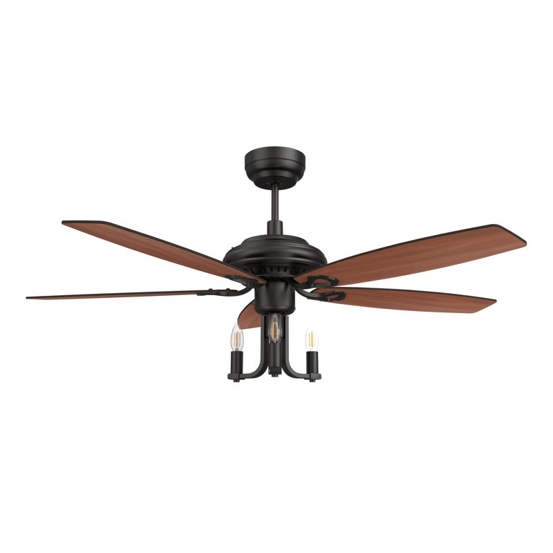 Ventilateur de plafond 52 po avec télécommande Huntley, ensemble d'éclairage inclus