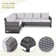 Nazime Wicker 6 - Person Modular Patio Conversation Sets with Cushions