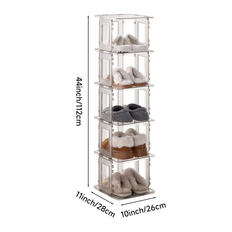 5 Pair Stackable Shoe Rack