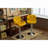 Glasgow Contemporary Tufted Adjustable Height Hidraulic Bar Stools, Set Of 2, Yellow-218035106