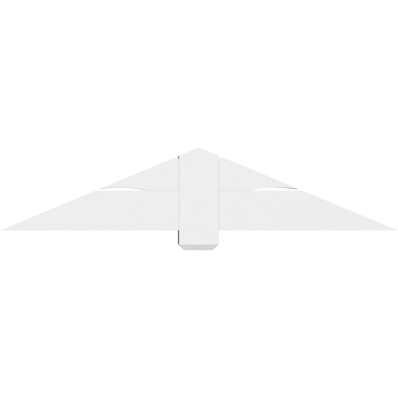 Support pour pignon en PVC Redmond, H 12,5 po x l 60 po (pas: 5/12), P 4 po x F 6 po
