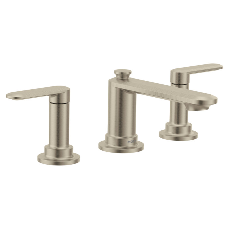 Robinet de lavabo pour salle de bain à 2 poignées Moen Greenfield, Nickel brossé