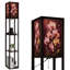 Lampe sur pied à DEL à intensité variable, orchidées dorées riches, bourgogne riche, lampe sur pied en MDF avec télécommande, 3 lumières de couleur, pour le salon, la chambre à coucher